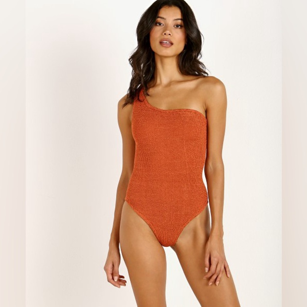 Hunza G Nancy One-Piece Swimsuit in Rust